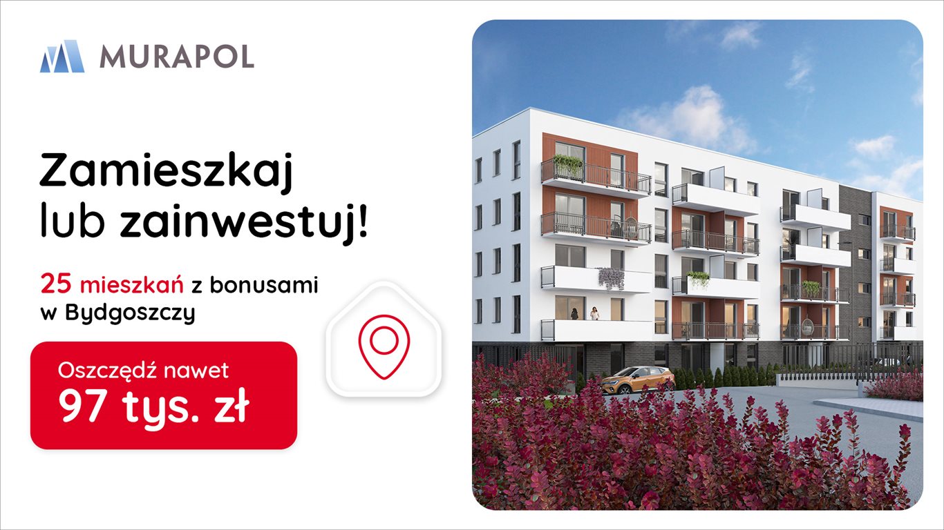 Nowe mieszkanie trzypokojowe Murapol Osiedle Akademickie Bydgoszcz, Nowy Fordon, Akademicka  52m2 Foto 1
