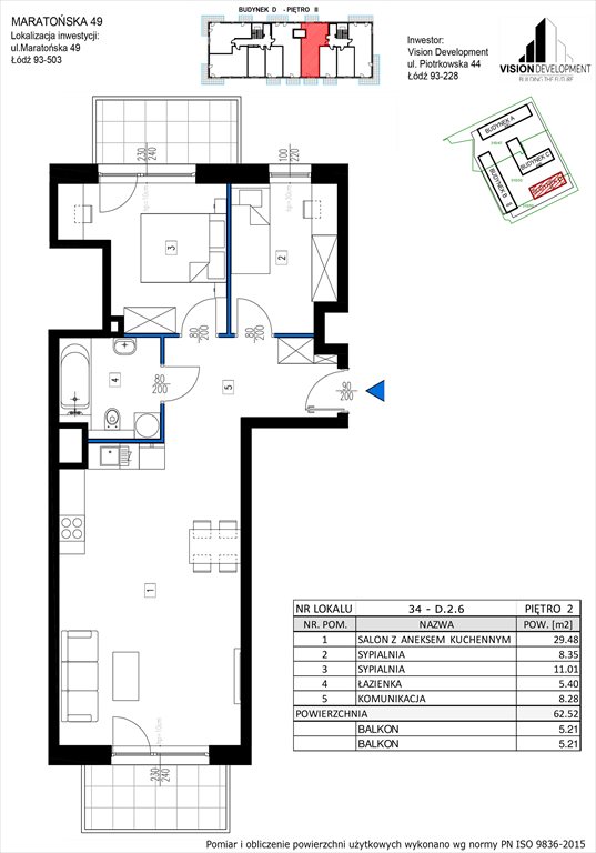 mieszkanie na sprzedaż 63m2 mieszkanie Łódź, Retkinia, Maratońska 49C