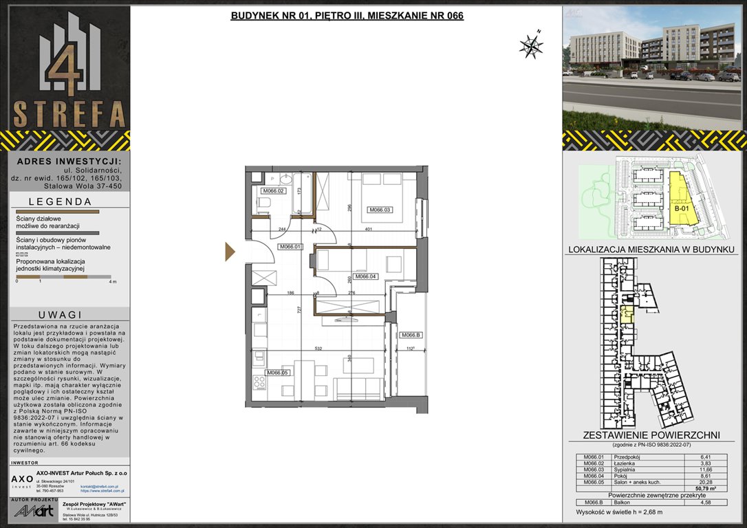 Nowe mieszkanie trzypokojowe STREFA 4 STALOWA WOLA, Solidarności  50m2 Foto 1
