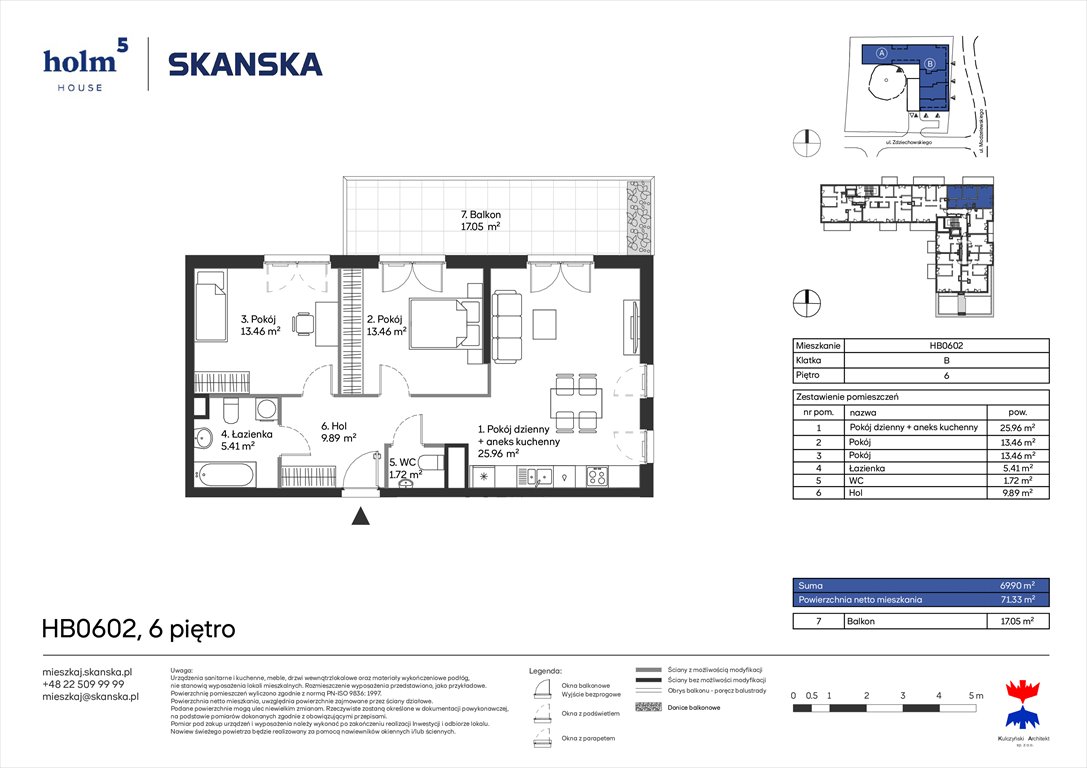 Nowe mieszkanie trzypokojowe Holm House  Warszawa, Mokotów, Domaniewska  70m2 Foto 1