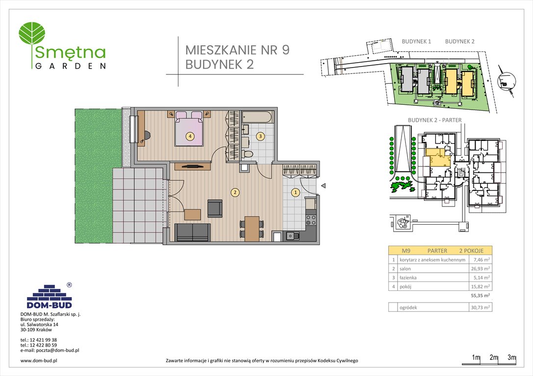 Nowe mieszkanie dwupokojowe Smętna Garden Kraków, Bronowice Wielkie, Smętna 1  55m2 Foto 1