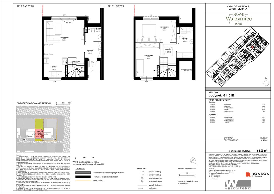 Nowe mieszkanie trzypokojowe Nowe Warzymice Rajkowo, Spacerowa 14/2  66m2 Foto 1