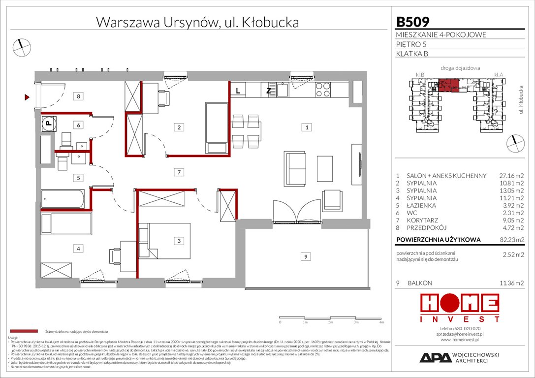 Nowe mieszkanie czteropokojowe  Enklawa Ursynów Warszawa, Ursynów, ul. Kłobucka 23A  82m2 Foto 1