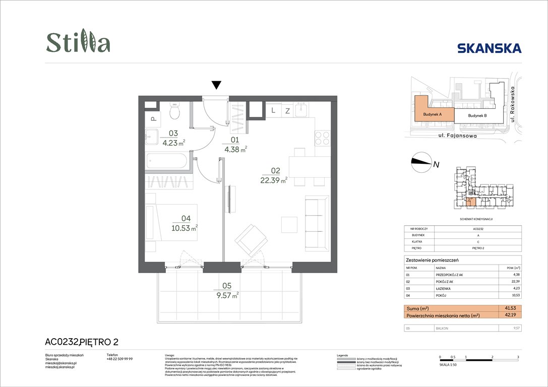 Nowe mieszkanie dwupokojowe Stilla Warszawa, Fajansowa 5  42m2 Foto 1