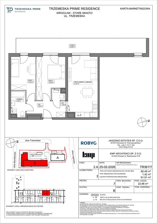 Nowe mieszkanie trzypokojowe Trzemeska Prime Residence Wrocław, Stare Miasto, Trzemeska  60m2 Foto 1