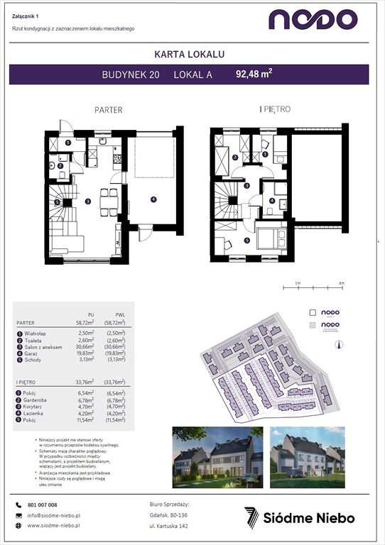 Nowy dom Osiedle NODO Gdańsk, Jasień, Lubowidzka  92m2 Foto 1