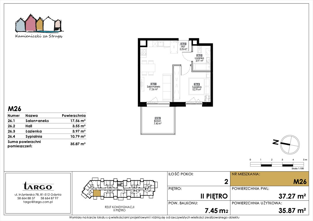 Nowe mieszkanie dwupokojowe Kamieniczki za Strugą Rumia, Kosynierów 9  36m2 Foto 1