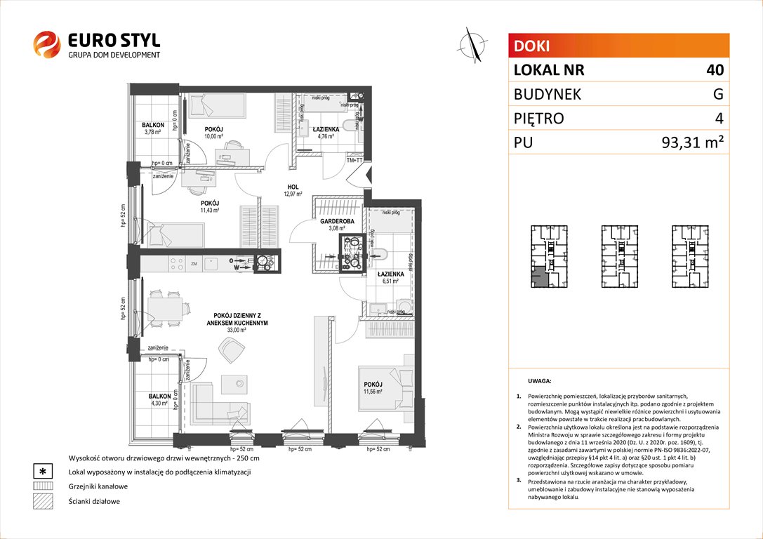 Nowe mieszkanie czteropokojowe  DOKI LIVING Gdańsk, Śródmieście, ks. Jerzego Popiełuszki/Rybaki Górne  93m2 Foto 1