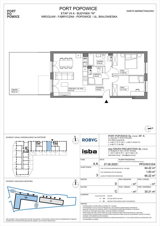 Nowe mieszkanie trzypokojowe Port Popowice Wrocław, Fabryczna, Białowieska 91a  64m2 Foto 1