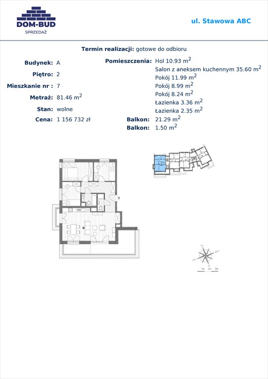 Nowe mieszkanie czteropokojowe  Stawowa Kraków, Bronowice Wielkie, Stawowa  81m2 Foto 1