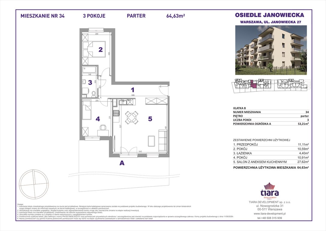 Nowe mieszkanie trzypokojowe Janowiecka 27 Warszawa, Targówek, Janowiecka 27  65m2 Foto 1