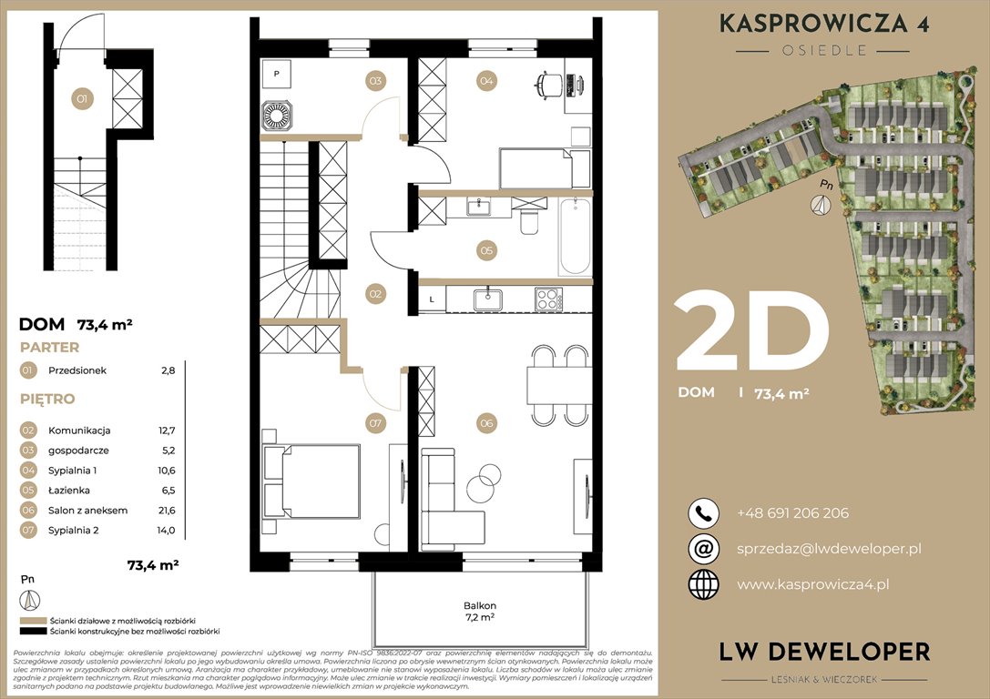 Nowe mieszkanie trzypokojowe Osiedle Kasprowicza 4 Łódź, Jana Kasprowicza 4  73m2 Foto 1