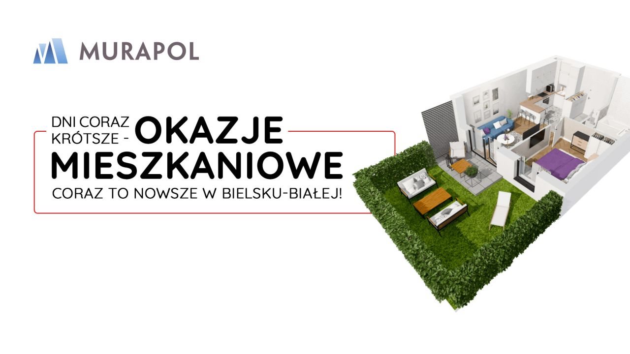 Nowe mieszkanie dwupokojowe Murapol Trzy Lipki Bielsko-Biała, Stare Bielsko, ul. Muszlowa  51m2 Foto 1