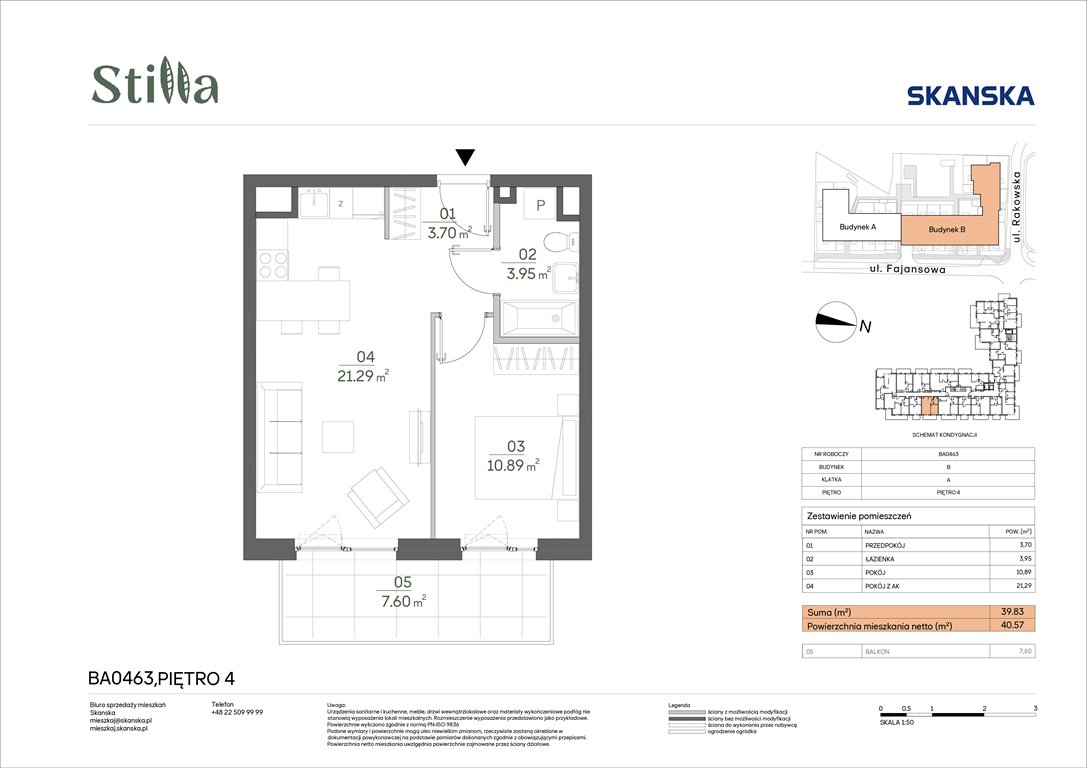 Nowe mieszkanie dwupokojowe Stilla Warszawa, Fajansowa 5  40m2 Foto 1