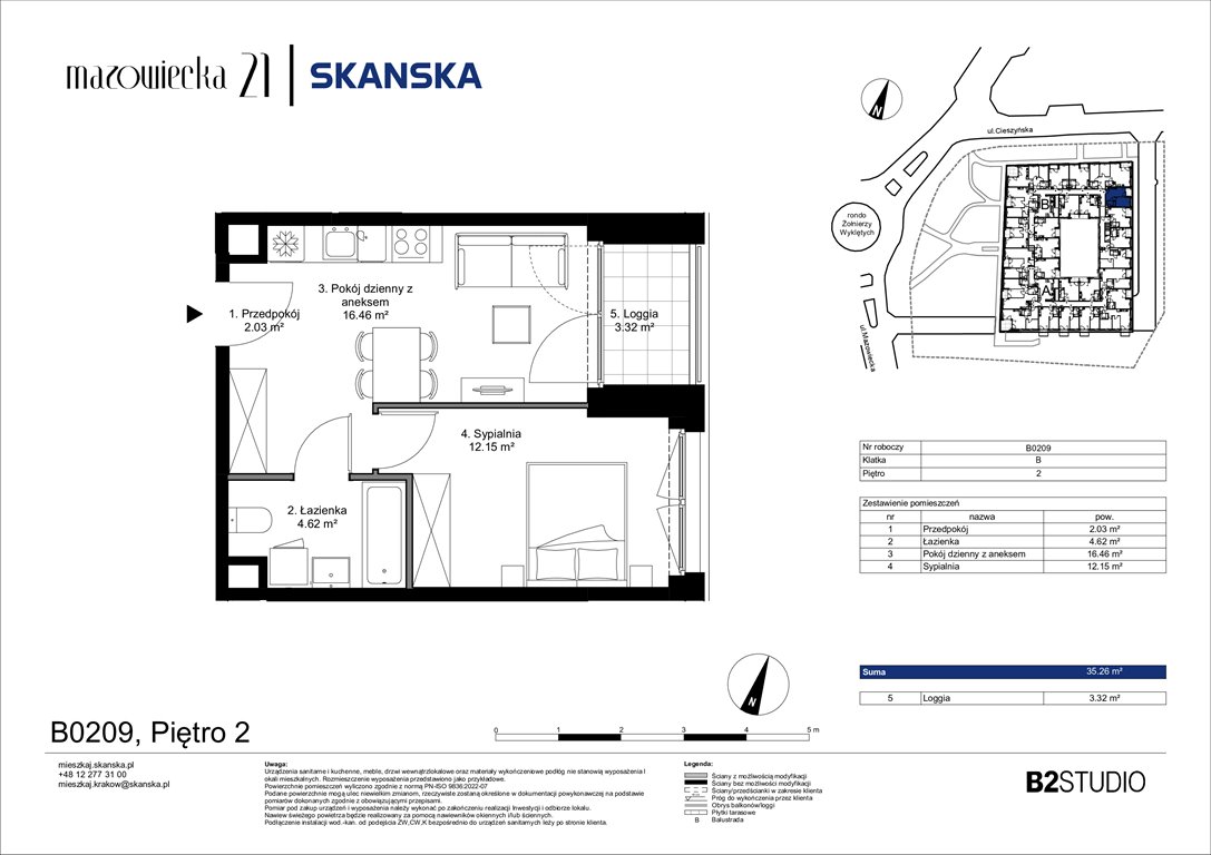 Nowe mieszkanie dwupokojowe Mazowiecka 21 Kraków, Krowodrza, ul. Mazowiecka 21  35m2 Foto 1