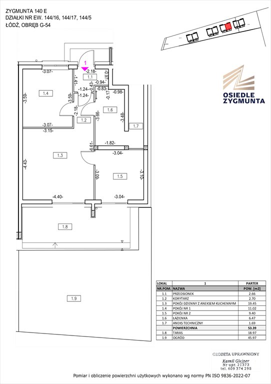 Nowe mieszkanie trzypokojowe Osiedle Zygmunta Łódź, Zygmunta 140  53m2 Foto 1