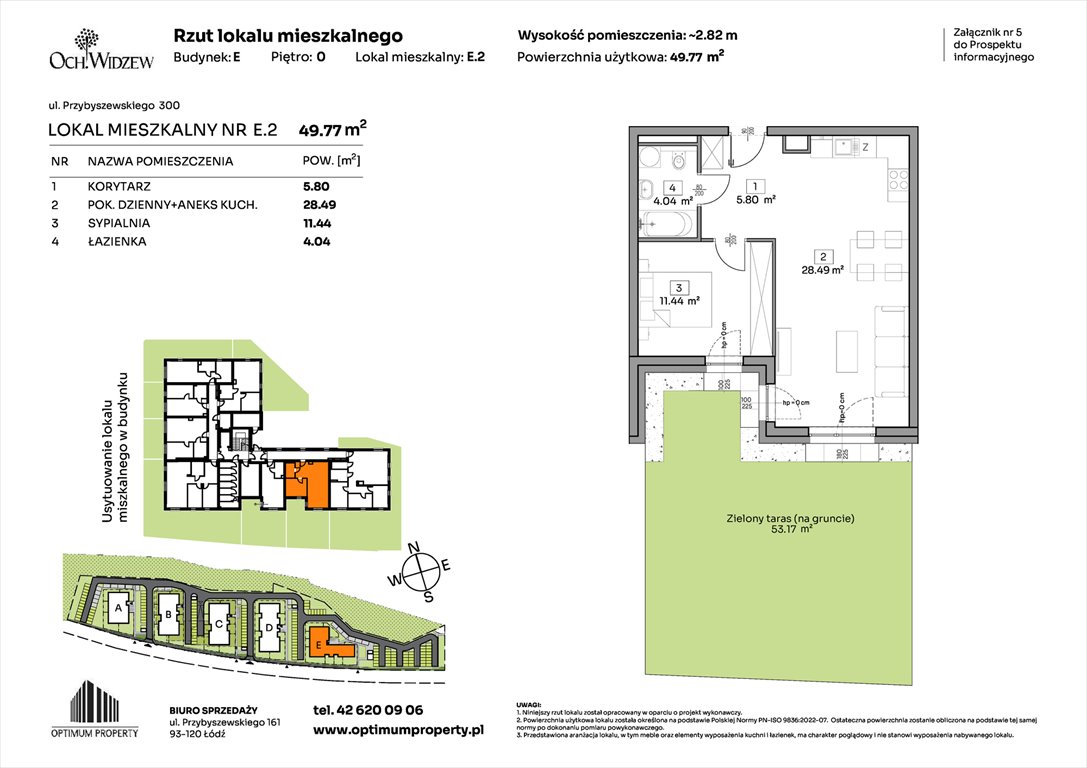 Nowe mieszkanie dwupokojowe OchWidzew Łódź, Widzew, Przybyszewskiego 292-300  50m2 Foto 1