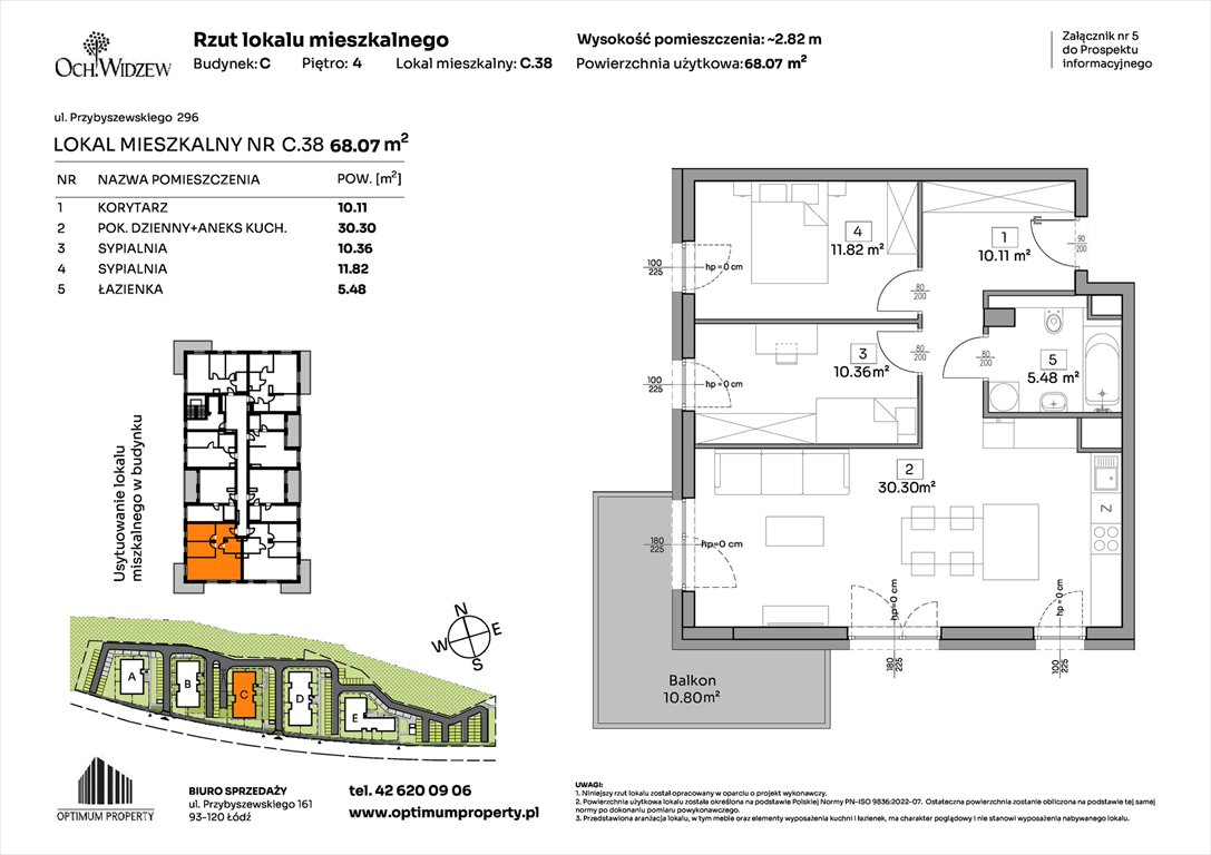 Nowe mieszkanie trzypokojowe OchWidzew Łódź, Widzew, Przybyszewskiego 292-300  68m2 Foto 1