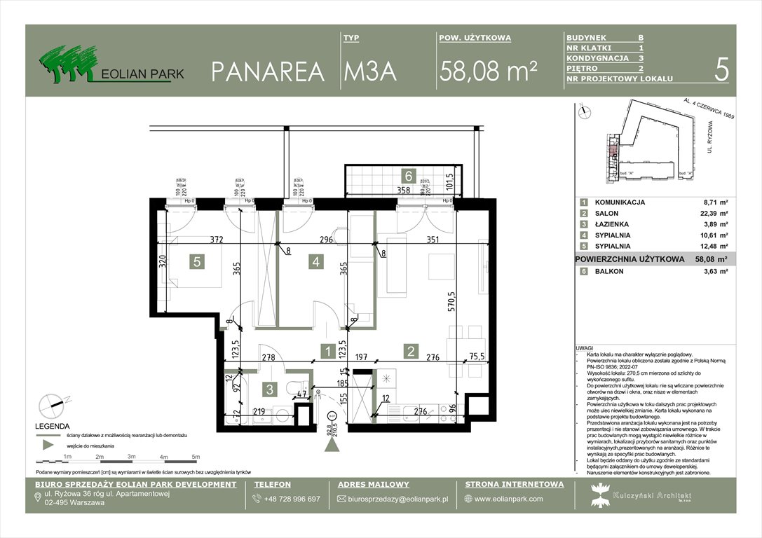 Nowe mieszkanie trzypokojowe PANAREA Warszawa, Ursus, Ryżowa  58m2 Foto 1