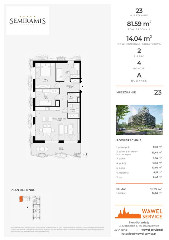 mieszkanie na sprzedaż 82m2 mieszkanie Katowice, Bogucice - Dąbrówka Mała, Wiertnicza 32