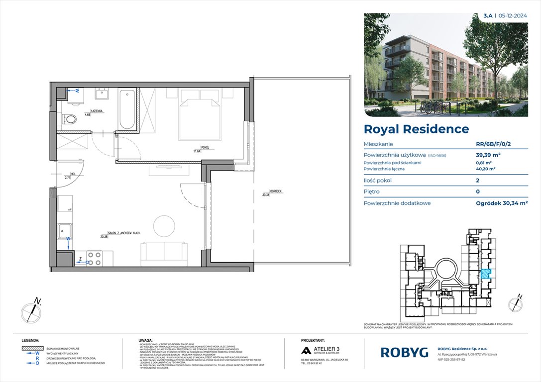 Nowe mieszkanie dwupokojowe Royal Residence Warszawa, Wilanów, Sarmacka  39m2 Foto 1