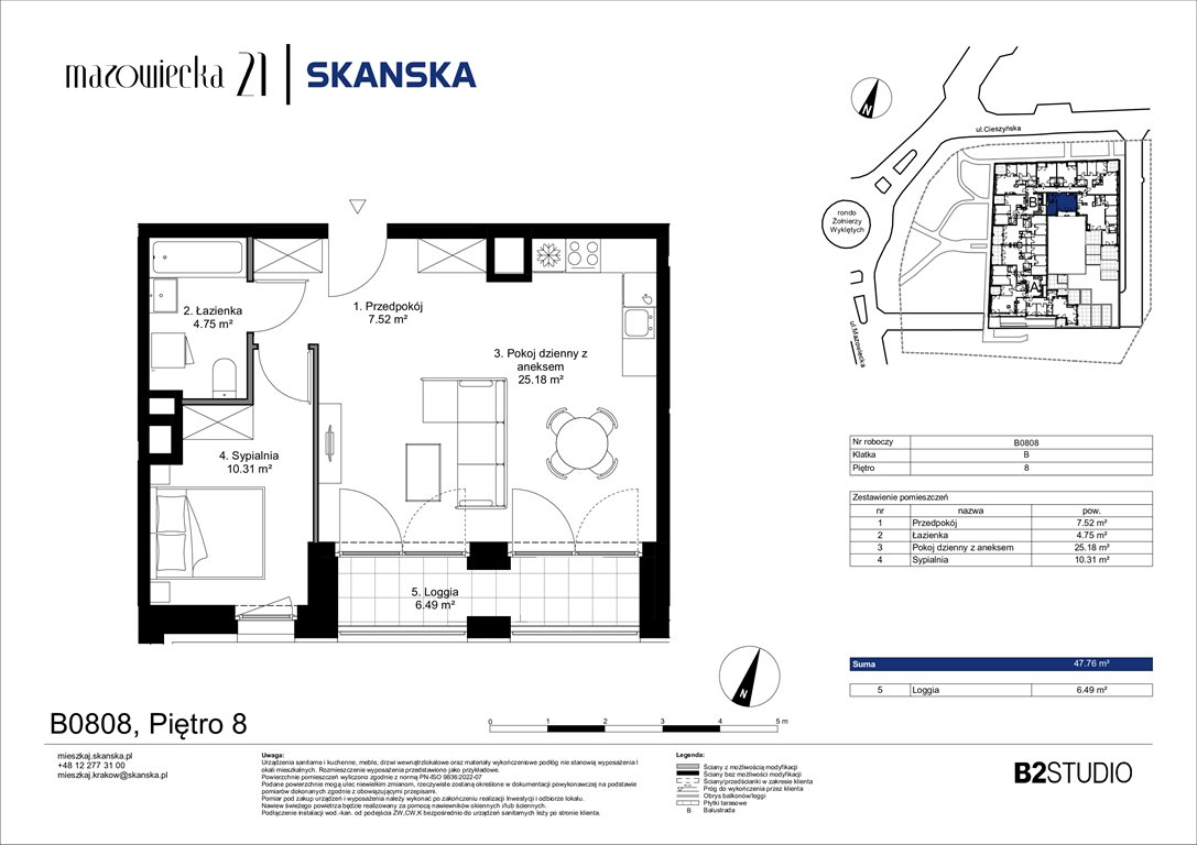 Nowe mieszkanie dwupokojowe Mazowiecka 21 Kraków, Krowodrza, ul. Mazowiecka 21  48m2 Foto 1