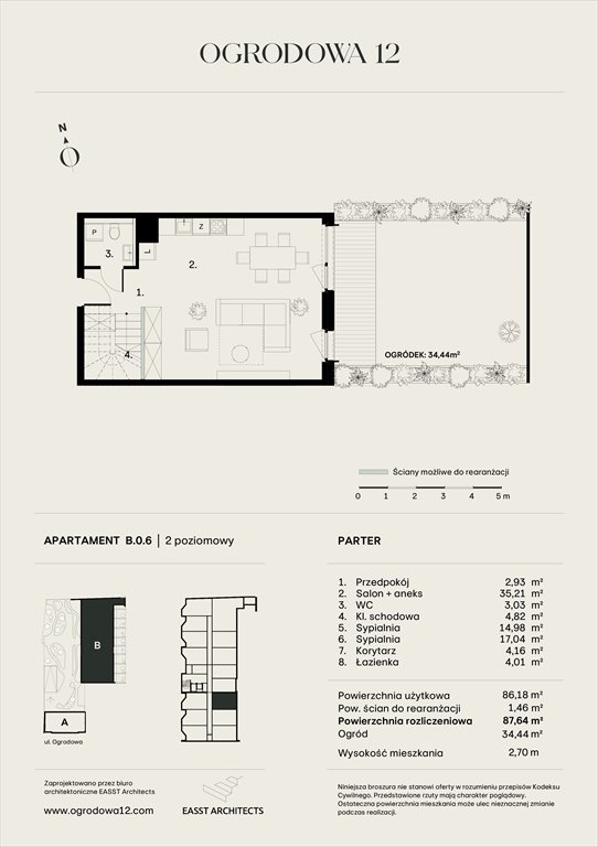 Nowe mieszkanie Apartamentowiec Ogrodowa 12 Poznań, Ogrodowa 12  88m2 Foto 1