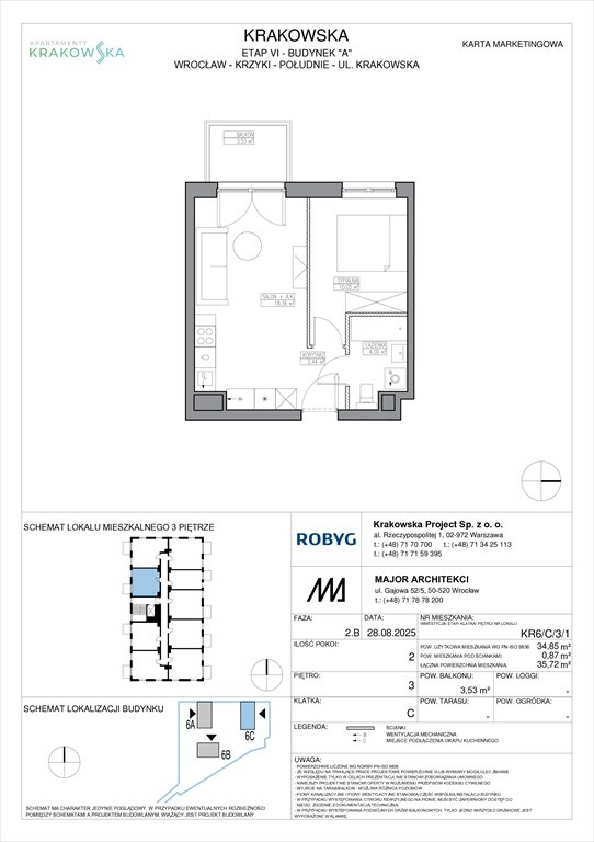 Nowe mieszkanie dwupokojowe Apartamenty Krakowska Wrocław, Krzyki, Krakowska 112  35m2 Foto 1