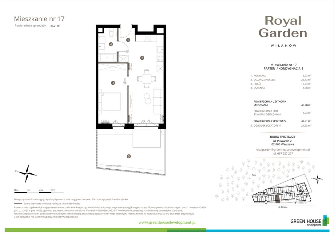 Nowe mieszkanie dwupokojowe Royal Garden Wilanów Warszawa, Wilanów, Zdrowa 2  46m2 Foto 1