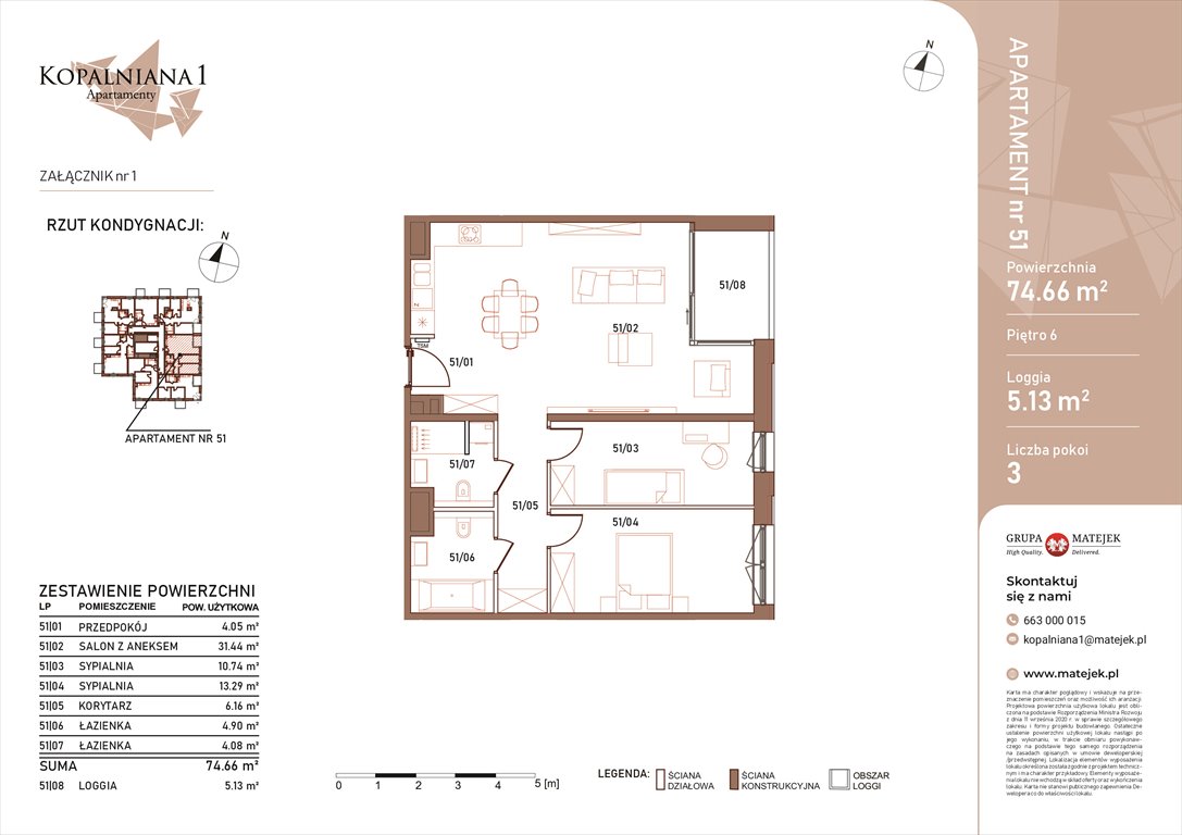 Nowe mieszkanie trzypokojowe KOPALNIANA 1 Katowice, Bogucice, Kopalniana 1  75m2 Foto 1