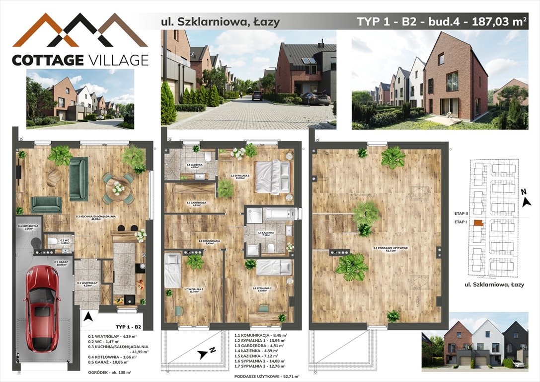 Nowy dom Cottage Village Łazy, Szklarniowa 4  187m2 Foto 1