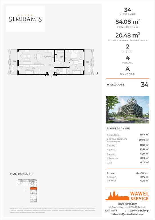 mieszkanie na sprzedaż 84m2 mieszkanie Katowice, Bogucice - Dąbrówka Mała, Wiertnicza 32