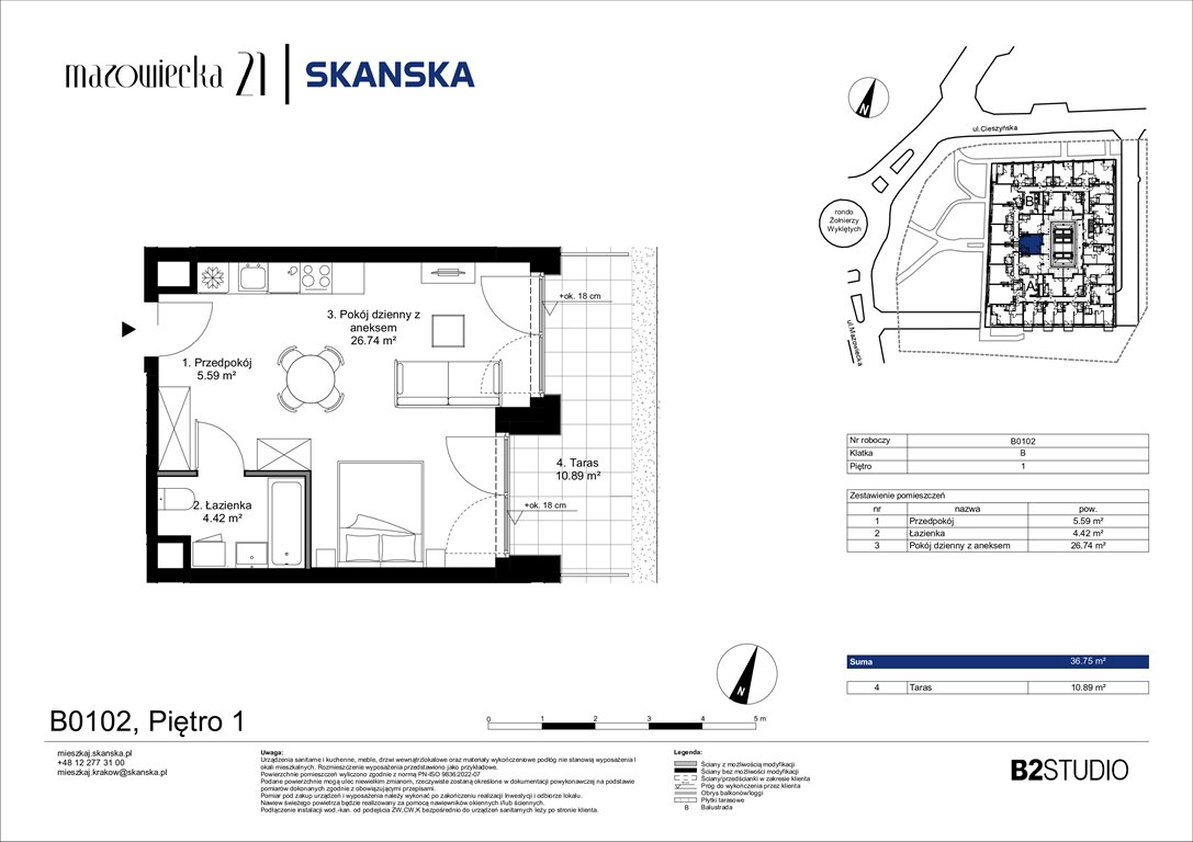 Nowa kawalerka Mazowiecka 21 Kraków, Krowodrza, ul. Mazowiecka 21  37m2 Foto 1