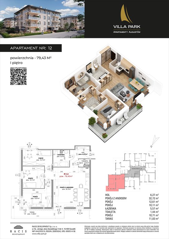 Nowe mieszkanie Villa Park - Bud D Augustów, Wypoczynkowa  79m2 Foto 1