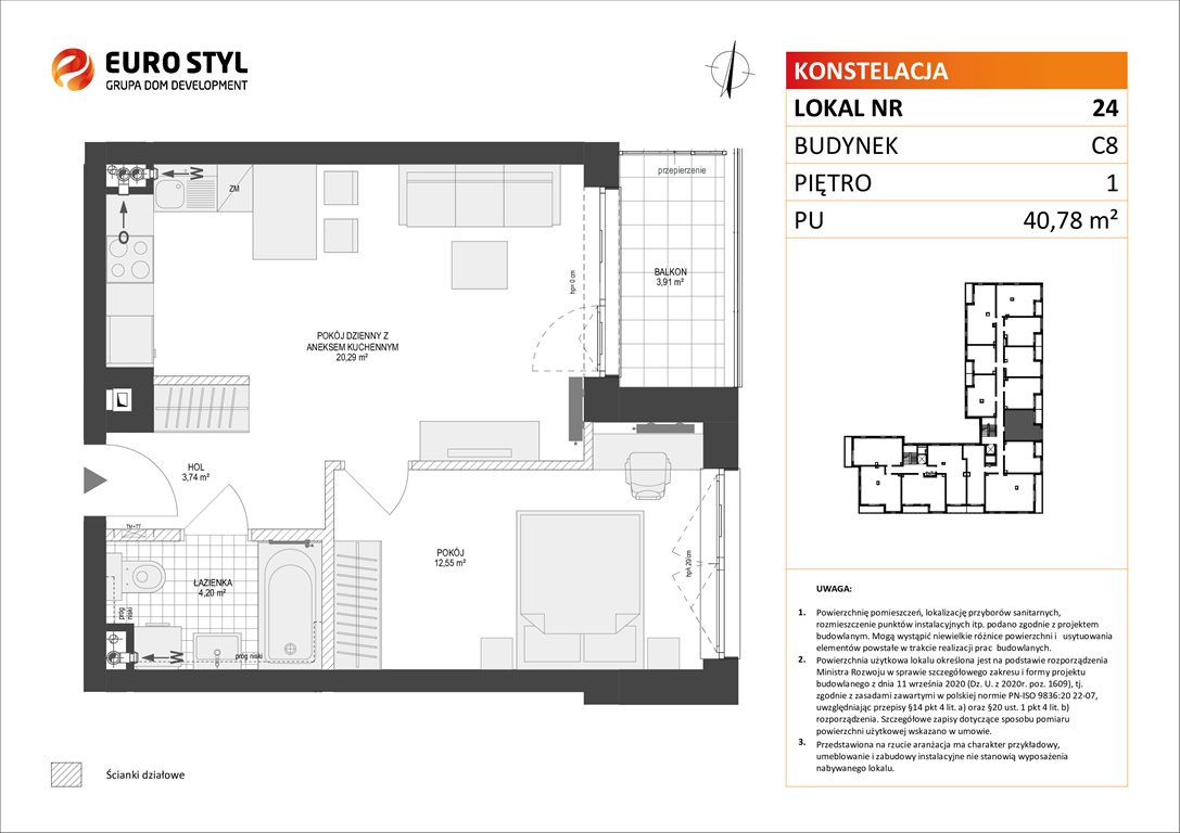 Nowe mieszkanie dwupokojowe KONSTELACJA Gdynia, Pogórze, Paderewskiego  41m2 Foto 1