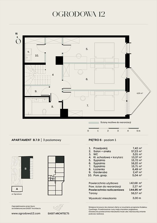 Nowe mieszkanie Apartamentowiec Ogrodowa 12 Poznań, Ogrodowa 12  145m2 Foto 1