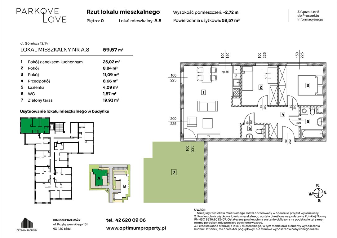 Nowe mieszkanie trzypokojowe PARKOVE LOVE Łódź, Bałuty-Doły, ul. Górnicza 12/14  60m2 Foto 1