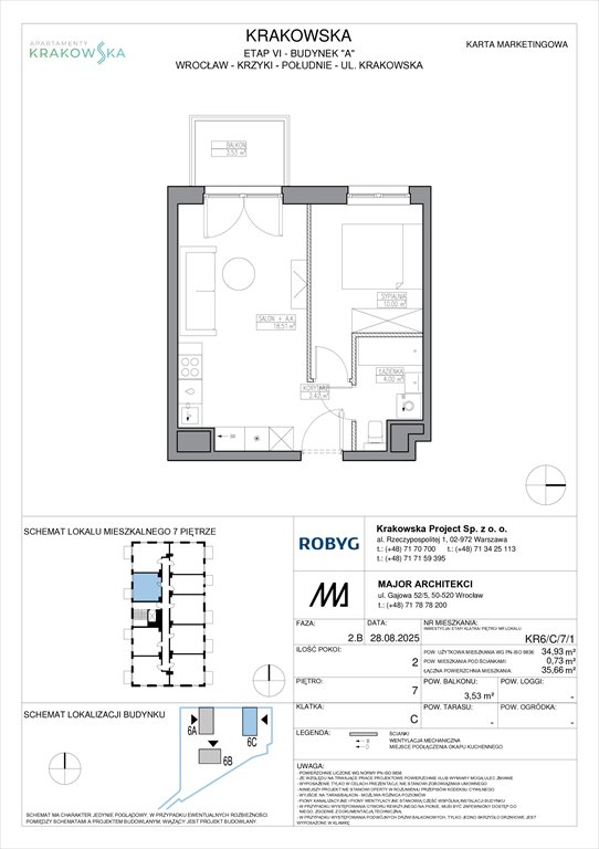 Nowe mieszkanie dwupokojowe Apartamenty Krakowska Wrocław, Krzyki, Krakowska 112  35m2 Foto 1