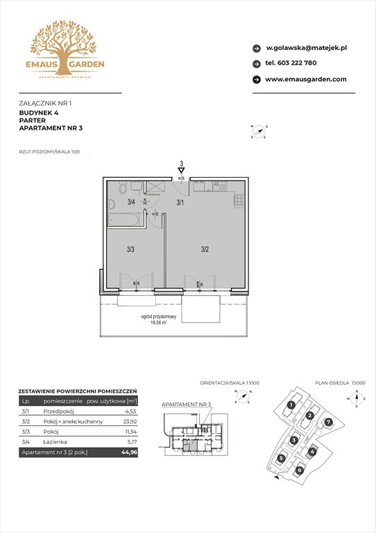 Nowe mieszkanie dwupokojowe EMAUS GARDEN Kraków, Zwierzyniec, Borowego  35  45m2 Foto 1