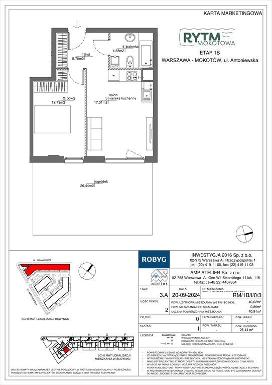Nowe mieszkanie dwupokojowe Rytm Mokotowa Warszawa, Mokotów, Antoniewska  40m2 Foto 1