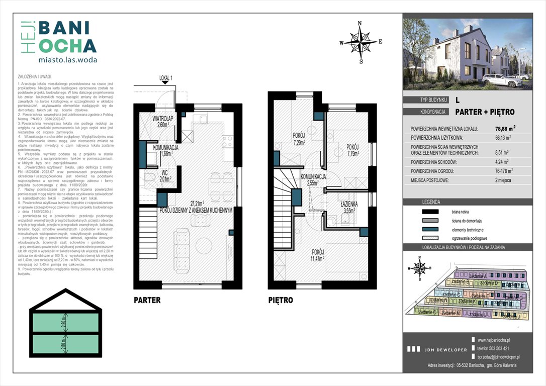 Nowe mieszkanie czteropokojowe  HEJ ! BANIOCHA Baniocha  79m2 Foto 1