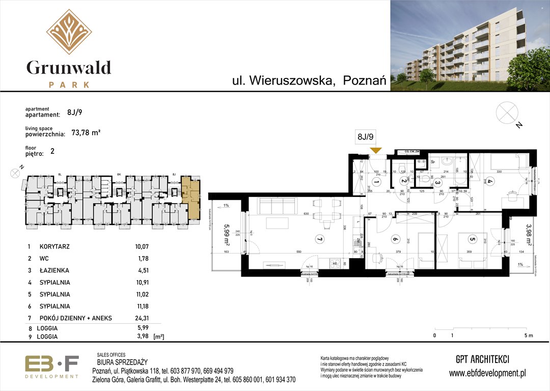 Nowe mieszkanie czteropokojowe  Grunwald Park - ul. Wieruszowska 8 Poznań, Grunwald, Wieruszowska 8  74m2 Foto 1