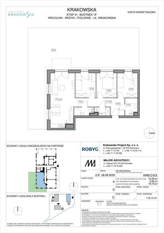 Nowe mieszkanie czteropokojowe  Apartamenty Krakowska Wrocław, Krzyki, Krakowska 112  77m2 Foto 1