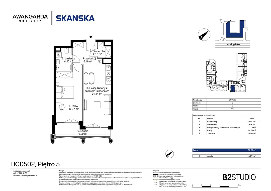 Nowe mieszkanie dwupokojowe Awangarda Mogilska Kraków, Prądnik Czerwony, Mogilska 126  51m2 Foto 1