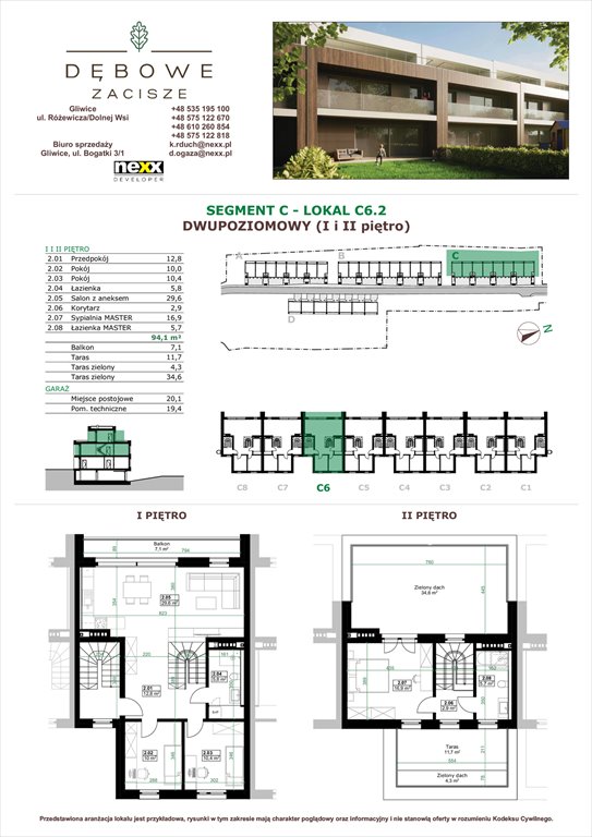 Nowe mieszkanie czteropokojowe  Dębowe Zacisze Gliwice, Dolnej Wsi  94m2 Foto 1