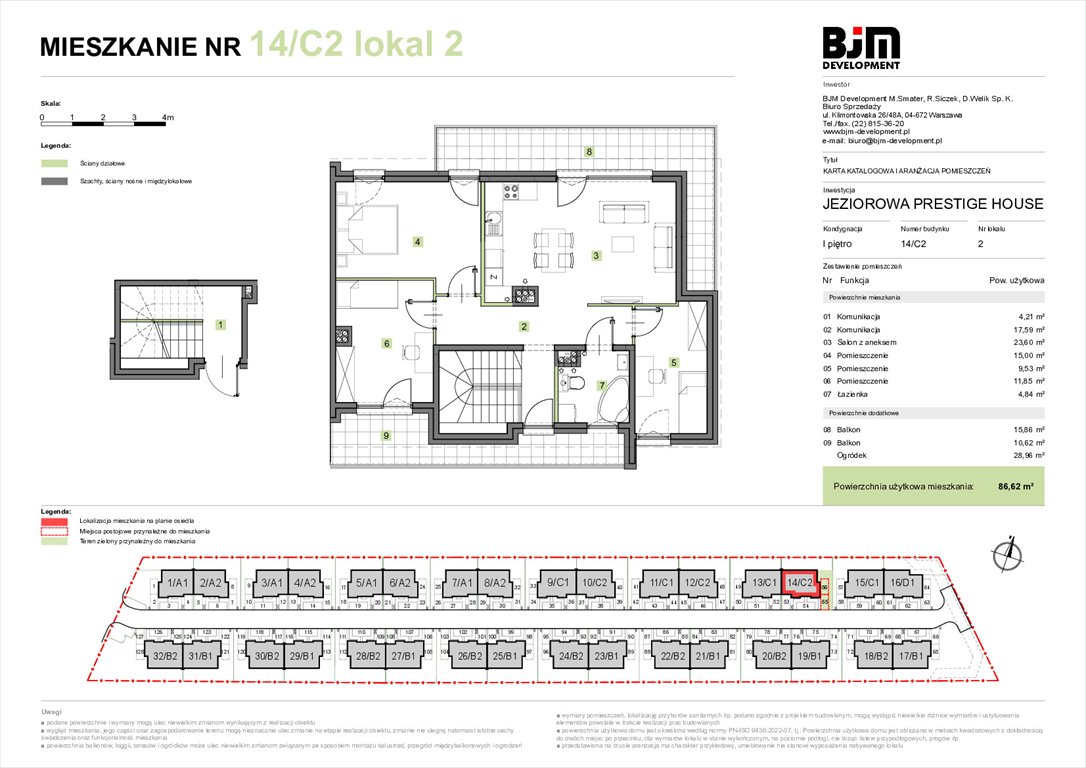 Nowe mieszkanie czteropokojowe  JEZIOROWA PRESTIGE HOUSE Warszawa, Wawer, Jeziorowa  87m2 Foto 1