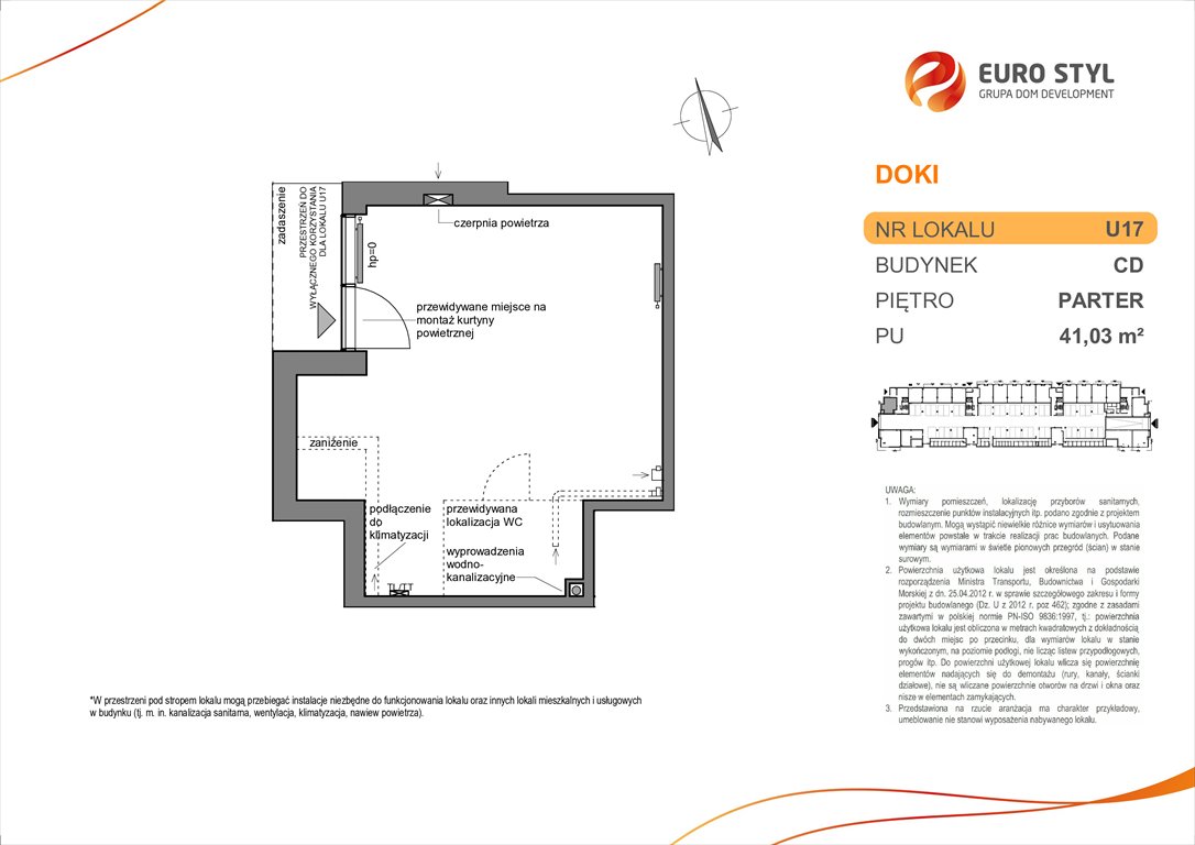 Nowy lokal użytkowy DOKI LIVING Gdańsk, Śródmieście, ks. Jerzego Popiełuszki/Rybaki Górne  41m2 Foto 1