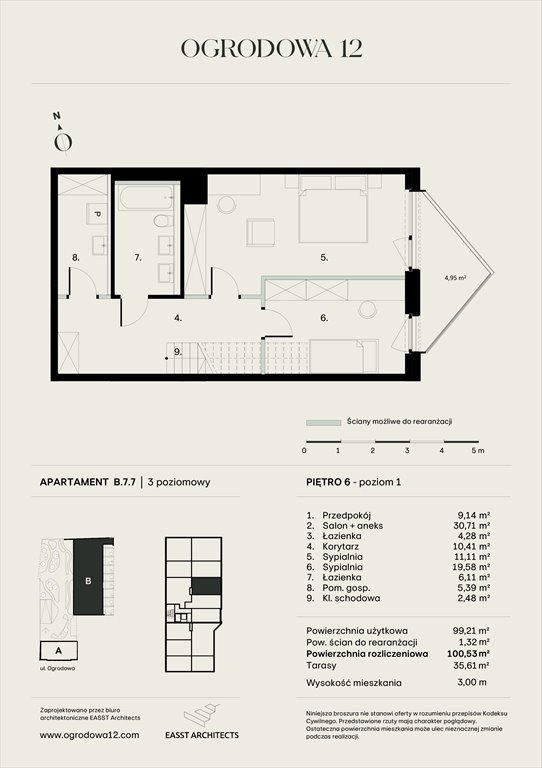 Nowe mieszkanie Apartamentowiec Ogrodowa 12 Poznań, Ogrodowa 12  101m2 Foto 1