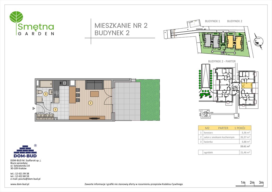 Nowa kawalerka Smętna Garden Kraków, Bronowice Wielkie, Smętna 1  34m2 Foto 1