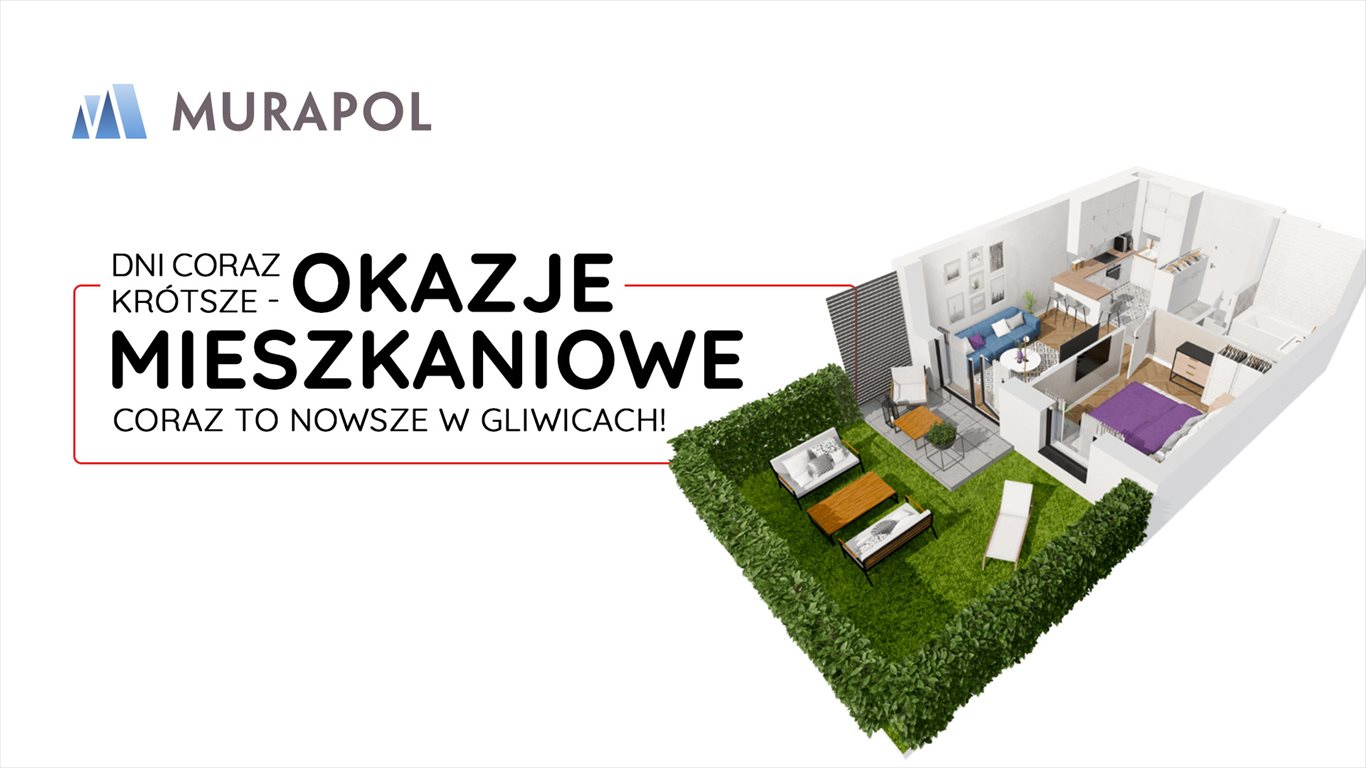 Nowe mieszkanie czteropokojowe  Murapol Osiedle Szafirove Gliwice, STARE GLIWICE, ul. Szafirowa  55m2 Foto 1